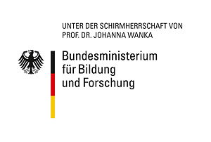 Logo des Bundesministeriums für Bildung und Forschung bei Übernahme einer Schirmherrschaft, 14k